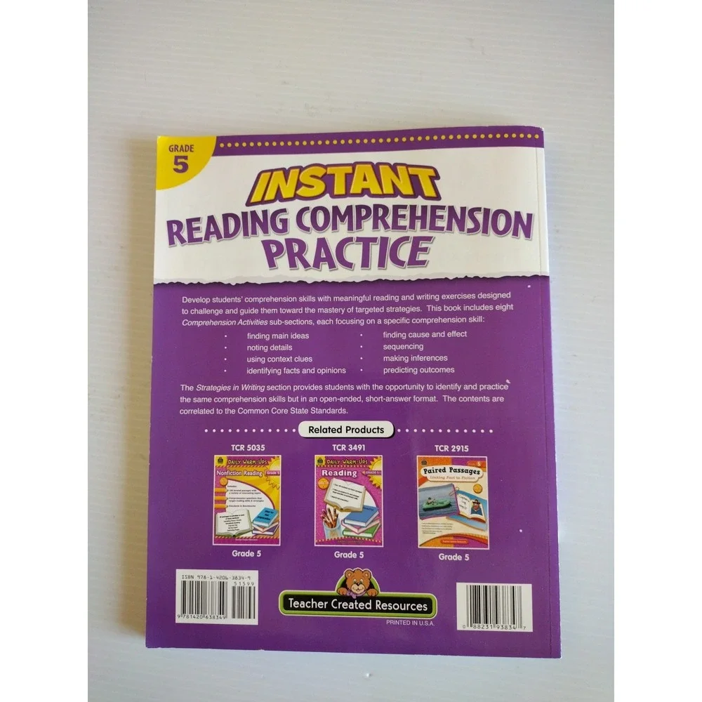 Comprehension Practice‎ Book Grade 5 Teacher Created Resources